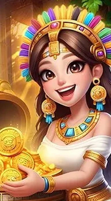 Karakter jin berhias emas di meja OKWIN