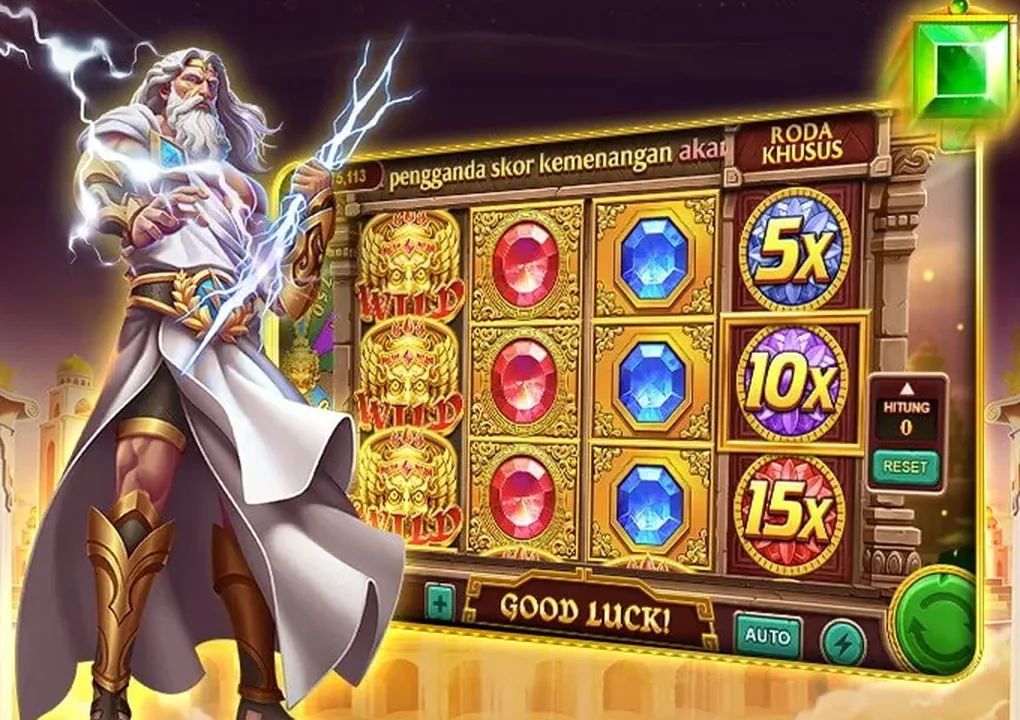 Mesin slot kuil dengan dewa petir di meja OKWIN